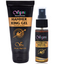 Vigini Hammer King Sexual Lubricant Lube Massage Cream Gel & 9Inch Growth Lubricants Enhancer Delay Massage Oil  For Men-80ml