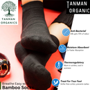 Tanman Organics Bamboo Fiber Unisex Ankle Socks (Odour Free) - Black