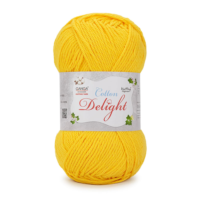 Ganga Acrowools Cotton Delight, Dk Weight Cotton Yarn, Oekotex Class L Certified, Shade No. Cod034