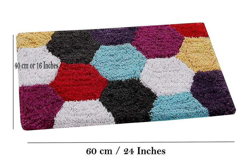 AAZEEM Durable Door Mat for Home | Cotton Door mat for Bedroom | Door mat for Kitchen | Multicolor | Standard Size mat