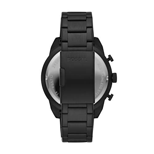 Fossil Bronson Stainless Steel Analog Men's Watch FS5712 (Black Dial Black Colored Strap)