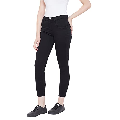 Nifty Women's Denim Stretchable Slim Fit Jeans (Jean_PLN_Black_32)