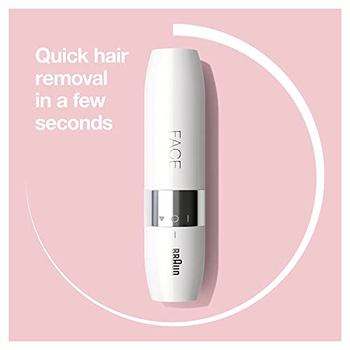 Braun Face Mini Hair Remover FS1000, Electric Facial Hair Removal for Women, Quick, Gentle & Painless, Smooth Skin, Ideal for On-The-Go, with Smartlight