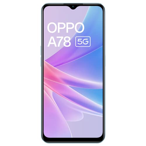 Oppo A78 5G (Glowing Blue, 8GB RAM, 128 Storage) | 5000 mAh Battery with 33W SUPERVOOC Charger| 50MP AI Camera | 90Hz Refresh Rate | with No Cost EMI/Additional Exchange Offers
