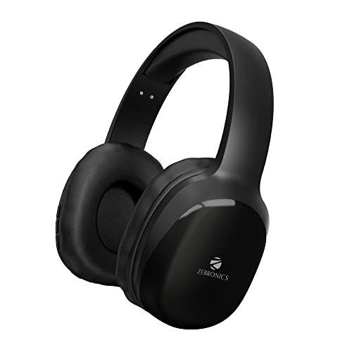 ZEBRONICS Zeb-Thunder PRO On-Ear Wireless Headphone with BTv5.0, Up to 21 Hours Playback, 40mm Drivers with Deep Bass, Wired Mode, USB-C Type Charging(Black)