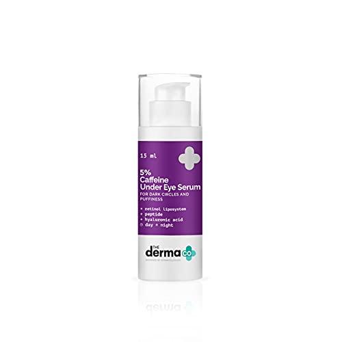 The Derma Co 5% Caffeine Under Eye Serum with Retinol & Peptide for Dark Circles & Puffiness Treats Dark Circles | Fights Signs Of Aging