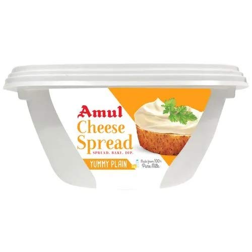 Amul Cheese Spread - Yummy Plain, 200 g Box (Pack of 2)