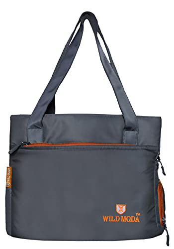 WILD MODA Women's Shoulder Bag, Set of 1 (Grey & Orange)