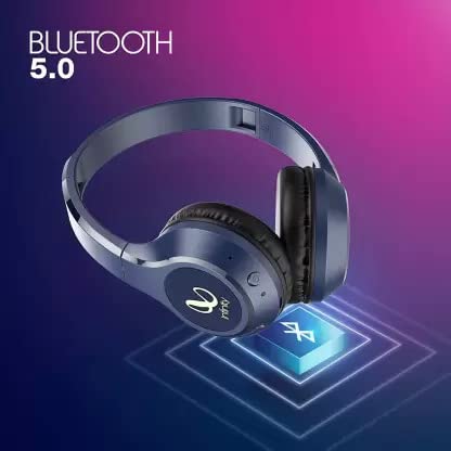 Infinity - JBL Tranz 710, 72 Hrs Playtime with Quick Charge, Wireless On Ear Headphone with Mic, Deep Bass, Dual Equalizer, Bluetooth 5.0 with Voice Assistant Support (Blue)