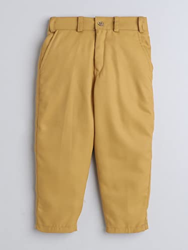 FOURFOLDS Boy's 3-Piece Suit (FC077, Mustard, 3)