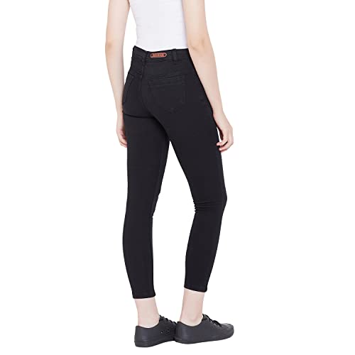 Nifty Women's Denim Stretchable Slim Fit Jeans (Jean_PLN_Black_32)