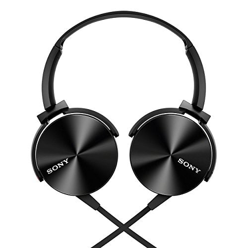 Sony Extra Bass MDR-XB450AP On-Ear Wired Headphones with Mic (Black)