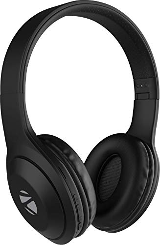 ZEBRONICS Zeb Duke 101 Wireless Headphone with Mic, Supporting Bluetooth 5.0, AUX Input Wired Mode, mSD Card Slot, Dual Pairing, On Ear & FM,12 hrs Play Back time, Media/Call Controls (Black)