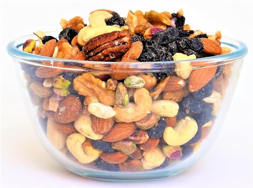 Elly Nuts 100% Natural and Premium Healthy Trail Mix - Almonds | Cashew | Raisins | Black Raisins | Pumpkin | Sunflower | Flax Seeds | Healthy Snack | Nuts and Dry Fruits Diwali Gift Pack 500gm - Diwali Gift Pack