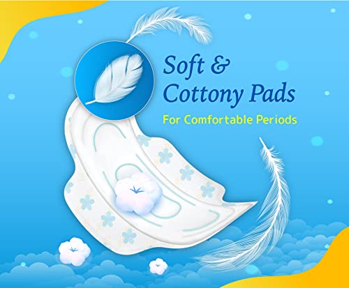 Niine Naturally Soft Regular Sanitary Pads for women | 18 pads, Pack of 1| Suitable for Light Flow| Faster Absorption | Prevents Wetness & Leakage