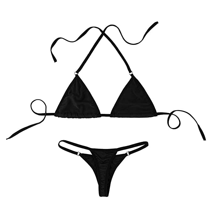 LOURYN KOULYN Babydoll Lingerie Sets/Babydoll Bikini Set/Non-Padded Bra & Panty/Hot & Sexy for Couples Honeymoon/First Night/Anniversary for Women (Free Size, Black)