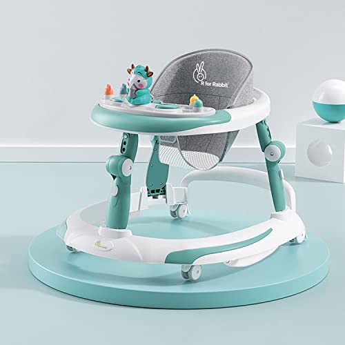 R for Rabbit Little Feet Plus Baby Walker Cum Rocker 3 Level Height Adjustment and 4 Level Seat Adjustment for Baby 6-18 Months with Recreational Toy bar (Green)