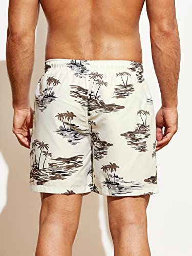 TOPLOT Regular Fit Printed Boxer Shorts for Men (Tree-Shorts-5130-Beige-XL)