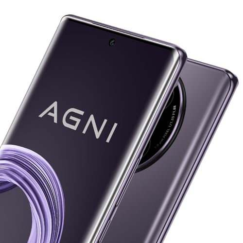Lava Agni 2 5G (Glass Heather, 8GB RAM, 256GB Storage) |2.6GHz Dimensity 7050 6nm Processor | Curved Amoled Display| 13 5G Bands | Superfast 66W Charger | Clean Android (No Bloatware, No Ads)