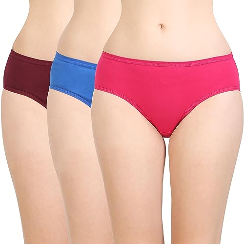 BODYCARE Women's Cotton Full Back Coverage Panties (Pack of 3) (26D-L_