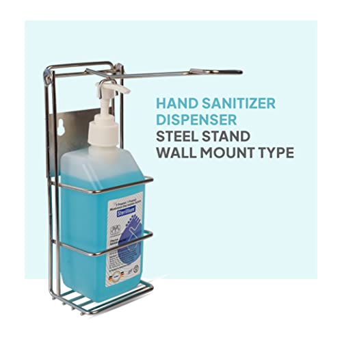 otica Hand Sanitizer Dispenser Steel Stand Wall Mount Type (Onlys Stand), Stainless Steel