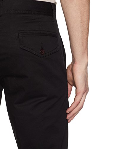 Amazon Brand - Symbol Men's Slim Fit Cotton Casual Trousers (AW17TRS-02-11_Black_34W x 31L)