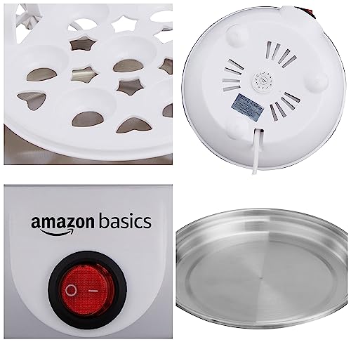Amazon Basics Electric Egg Boiler | 3 Boiling Modes | Automatic Operation | Overheat Protection