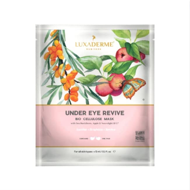 LuxaDerme Under Eye Revive | Reduces Puffiness | Hydrates Under Eyes | Lightens Dark Circles (Pack of 2)