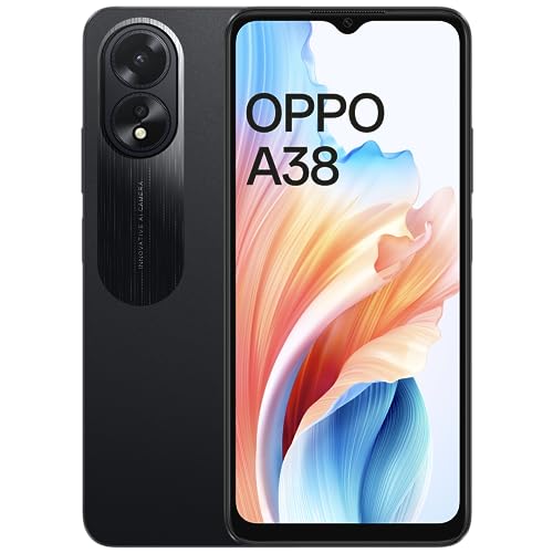 OPPO A38 (Glowing Black, 4GB RAM, 128GB Storage) | 5000 mAh Battery and 33W SUPERVOOC | 6.56" HD 90Hz Waterdrop Display | 50MP Rear AI Camera with No Cost EMI/Additional Exchange Offers