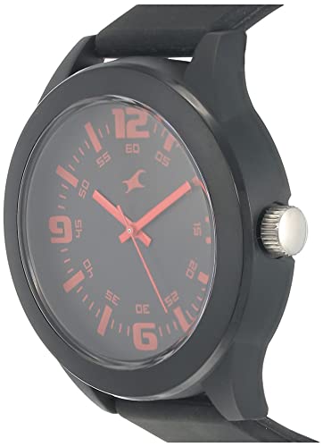 Fastrack Black Dial Analog Watch for Unisex -NR38003PP13W