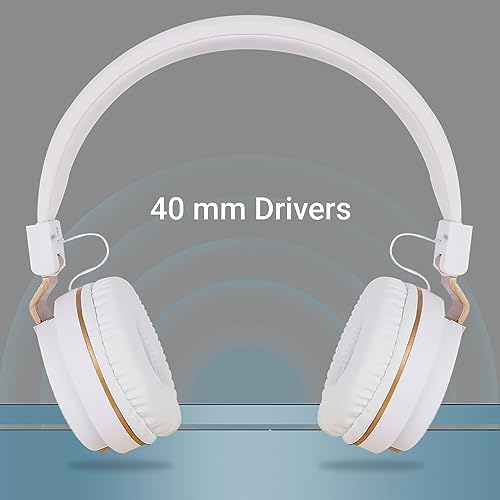 Zebronics Newly Launched Storm Wired On Ear Headphone with 3.5mm Jack, Built-in Microphone for Calling,1.5 Meter Cable, Soft Ear Cushion, Adjustable Headband,Foldable Ear Cups(White)