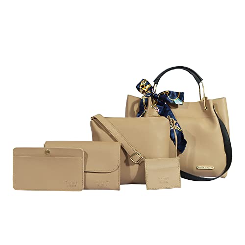 Bagsy Malone Women Beige Handbag Combo Set-M (BMWHAC0024BE)