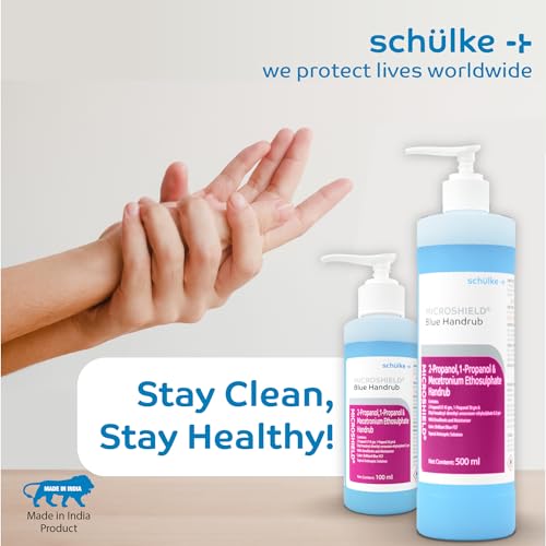 Microshield Blue Hand Rub| Microshield Blue Handrub 500ml - Trusted by Doctors, 99.99% Effective against Germs, Skin Friendly, Passes EN Standards