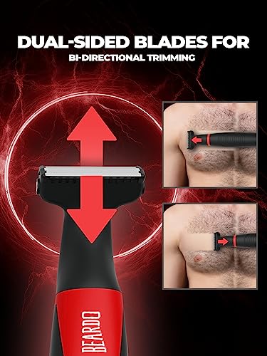 Beardo Multipurpose I Blade Trimmer & Shaver for Beard, Body and Groin for Beard, Hair, Groin | One Blade Trimmer With 4 Trimming Combs | 90 min. Run Time USB TYPE C Charging Powerful Li+ battery| Shaver For Men, Black