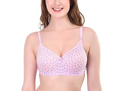 FUNAHME Light Padded Full Coverage Non Wired Cotton T-Shirt Bra for Girls Women's Combo (Pack of 3) Multicolour