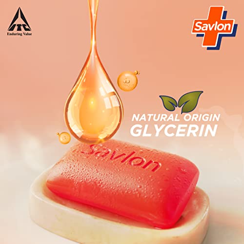 Savlon Moisturizing Glycerin Soap Bar With Germ Protection, Pack Of 5-125G Each