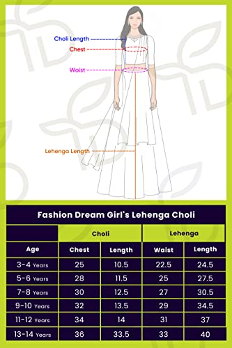 Fashion Dream Girls Pink Kota Doria Foil Printed Readymade Lehenga Choli and Dupatta Set(Pink_5-6 Yrs)