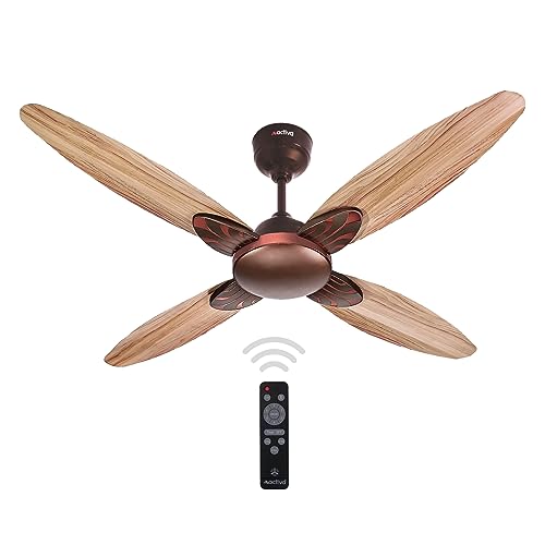 ACTIVA Premium Series Lotus 1200 MM Noiseless BLDC (28 Watts) Wood Ceiling Fan With Wooden Finish 5 Years Warranty (RoseWood)
