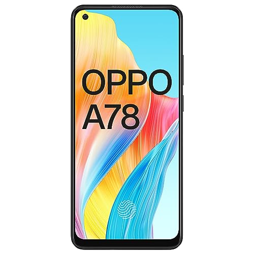 Oppo A78 (Mist Black, 8GB RAM, 128GB Storage) | 6.4" FHD+ AMOLED 90Hz Punch Hole Display | 5000 mAh Battery and 67W SUPERVOOC with No Cost EMI/Additional Exchange Offers