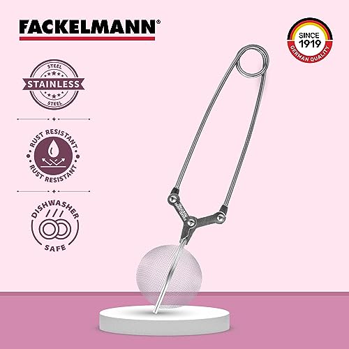 Fackelmann Stainless Steel Tea Infuser, 15 Cm | Sturdy, Durable & BPA Free | Fine Mesh | Reusable & Eco-Friendly