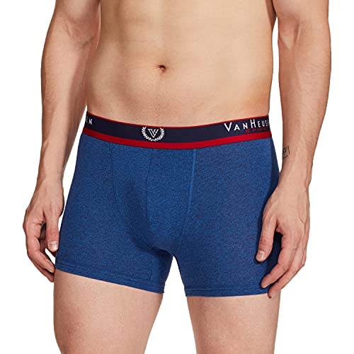 Van Heusen Men Boxer Briefs - 100% Combed Cotton - Pack Of 2 - Anti  Bacterial, Colour Fresh, Moisture Wicking_10032_Anthra Mel, Pure Black_S :  : Fashion