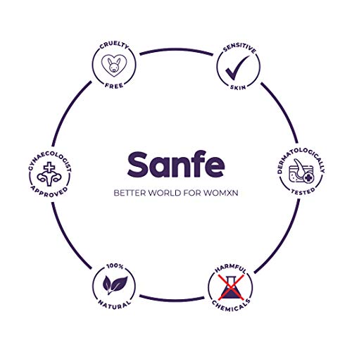 Sanfe Natural Intimate Wash, 3 In 1 - No Odour, No Itching, No Irritation (Lavender and Chamomile) (100ML Wash) | Feminine Wash | Intimate Hygiene | Dermatologically Tested | Chemical Free