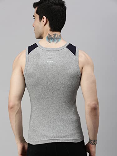 Lux Cozi Men's Pack of 3 Multicolor Premium Cotton Round Neck Vest (Size : 90cm)