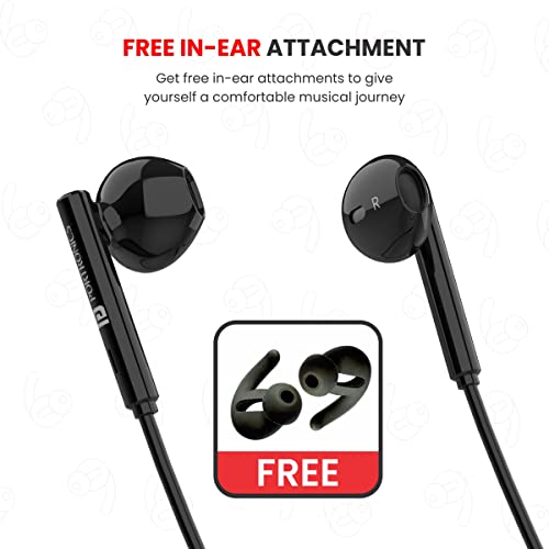 Portronics Harmonics Z5 Wireless Bluetooth Stereo Headset with 33Hrs Playtime, Double EQ Mode, 14.2 mm Dynamic Drivers, Click Action Buttons(Black)