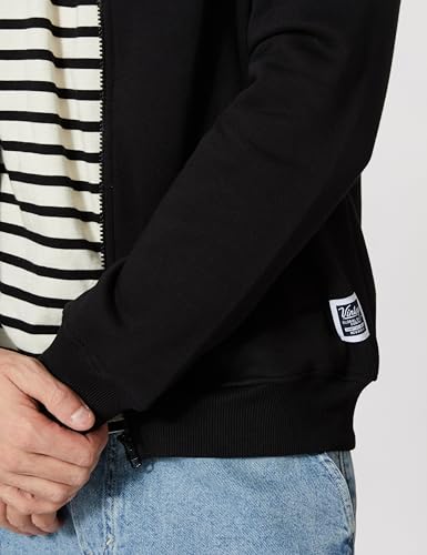 Amazon Brand - Symbol Men's Cotton Blend High Neck Sweatshirt (AW18MNSSW03_Black_M)