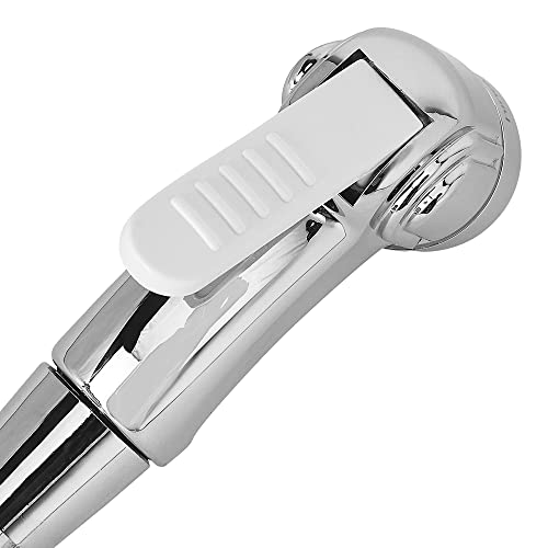 Hindware F160013CP ABS Health Faucet with PVC Flexible Tube and Wall Hook, Jet Spray for Toilet