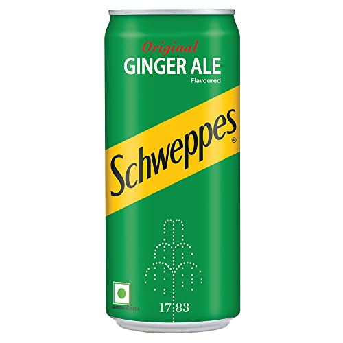 Schweppes Original Soft Drink | Refreshing Ginger Ale Mixer | Recyclable Can, 300 ml (Pack of 6)