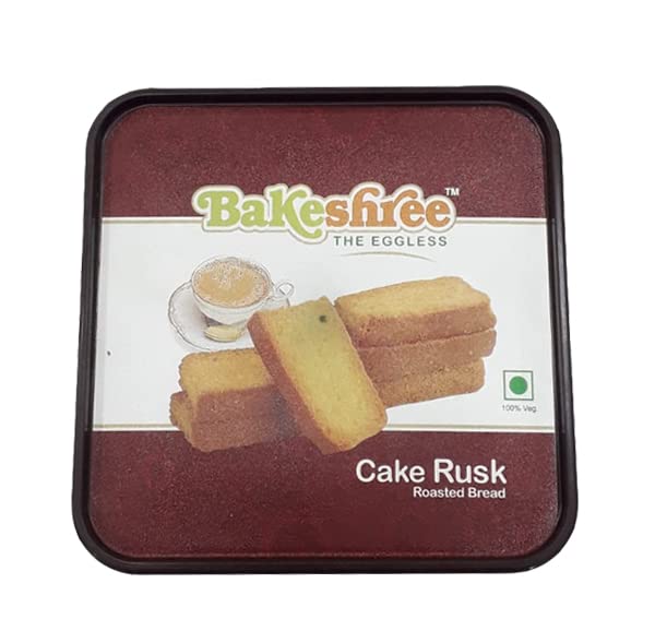 Bakeshree Premium Handmade Cake Rusk eggless Roasted Bread | Perfect Teatime Toast (400g)