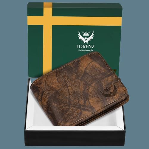 Lorenz Bi-fold Casual Brown Wallet For Men