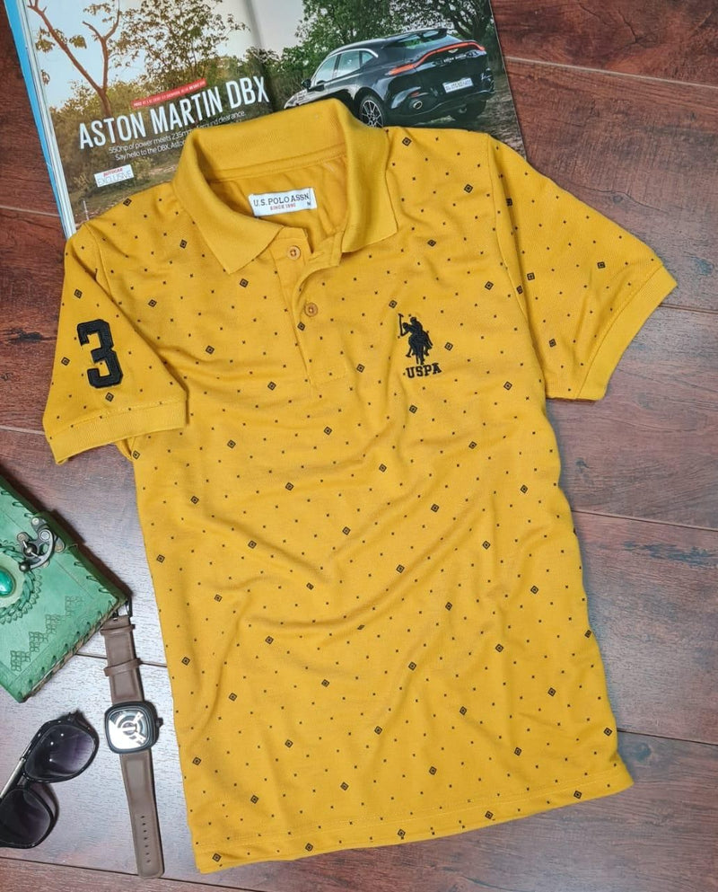Cotton Printed  Half Sleeves Polo T-Shirts